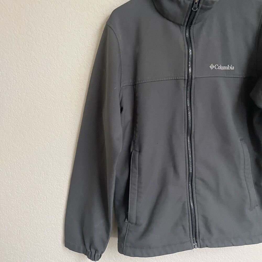 Columbia Womens Small Charcoal Ascender Softshell Jacket Zip Up Spring - Picture 2 of 10